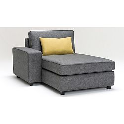 Šedá lenoška s opěrkou na levé straně Balcab Home Felicity