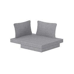 Šedá matrace se 2 polštáři k dětské rozkládací pohovce Flexa White