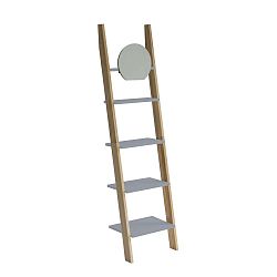 Šedá opěrná police se zrcadlem Ragaba Ashme Ladder