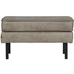 Šedá podnožka s potahem s příměsí nylonu BePureHome Rodeo