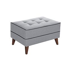 Šedá podnožka s tmavě hnědýma nohama Stella Cadente Maison Atalaia