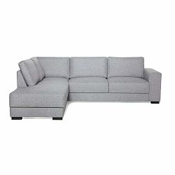 Šedá rohová pohovka Scandic Normann Lindt, levý roh