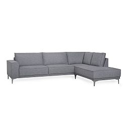 Šedá rohová pohovka Softnord s lenoškou na pravé straně Copenhagen Open