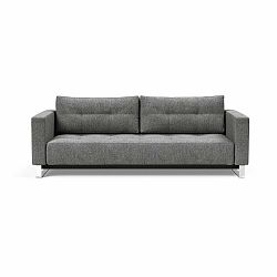 Šedá rozkládací pohovka Innovation Cassius Twist Charcoal, 115 x 230 cm