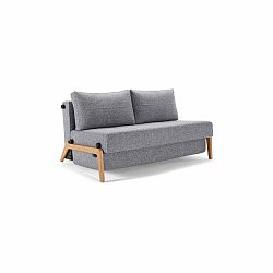 Šedá rozkládací pohovka Innovation Cubed Wood Twist Granite, 96 x 147 cm