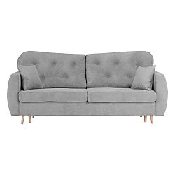 Šedá rozkládací třímístná pohovka s úložným prostorem Mazzini Sofas Orchid