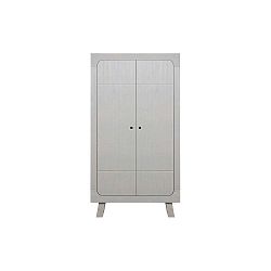 Šedá šatní skříň z masivního borovicového dřeva WOOOD Sammie