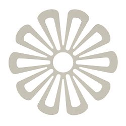 Šedá silikonová podložka pod horké nádoby Zone Flower