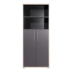 Šedá skříň s policemi Germania Greyhound, výška 182 cm