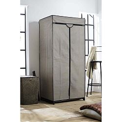 Šedá textilní šatní skříň Compactor Wardrobe, výška 160 cm