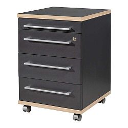 Šedá zásuvka k pracovnímu stolu Germania Greyhound