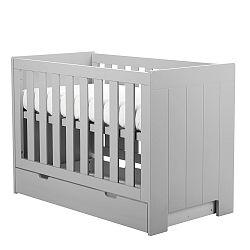 Šedá zásuvka pod dětskou postýlku Pinio Calmo, 120 x 60 cm