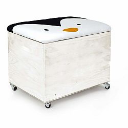 Sedací puf na kolečkách s úložným prostorem Little Nice Things Penguin