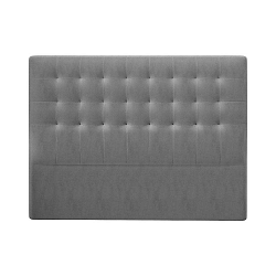 Šedé čelo postele se sametovým potahem Windsor & Co Sofas Athena, 180 x 120 cm