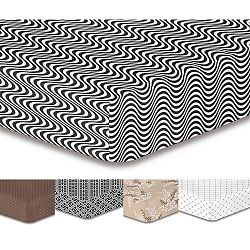 Šedé elastické prostěradlo se vzorem DecoKing Hypnosis Deerest, 90 x 200 cm