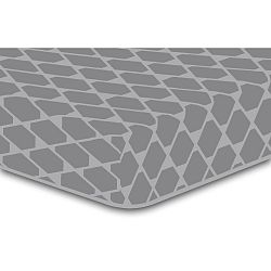 Šedé elastické prostěradlo se vzorem DecoKing Rhombuses, 90 x 200 cm