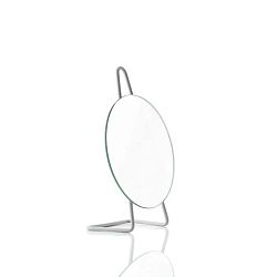Šedé ocelové stolní kosmetické zrcadlo Zone A-Mirror Soft Grey, ø 31 cm