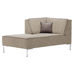 Šedo-béžová rohová lenoška Corinne Cobson Home Blackbird, levý roh