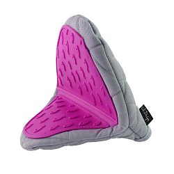 Šedo-fialová bavlněná chňapka se silikonem Vialli Design