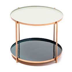 Šedo-petrolejový odkládací stolek 360 Living Romy 222, ⌀ 57 cm