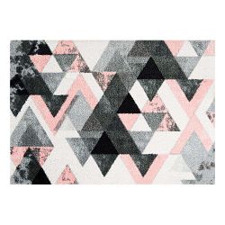 Šedo-růžová rohožka Mint Rugs StateMat Triangle, 50 x 70 cm