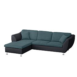 Šedo-tyrkysová pohovka Florenzzi Maderna s lenoškou na levé straně