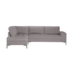 Šedobéžová rohová pohovka Guy Laroche Harmony XL, levý roh