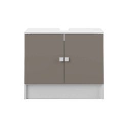 Šedohnědá koupelnová skříňka pod umyvadlo TemaHome Combi