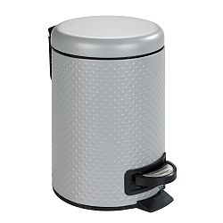 Šedý koupelnový odpadkový koš z oceli Wenko Punto, 3 l
