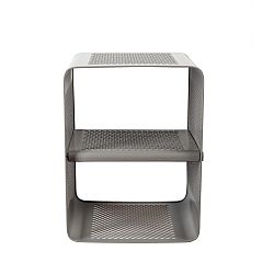 Šedý nástěnný 2patrový botník Tica copenhagen Perforate
