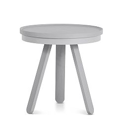 Šedý odkládací stolek z jasanového dřeva s podnosem Woodendot Batea S