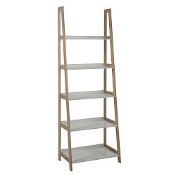 Šedý pětipatrový regál s konstrukcí z bambusu Actona Wally