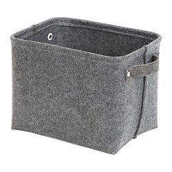 Šedý plstěný úložný košík Compactor Felt Basket, 29 x 24 cm