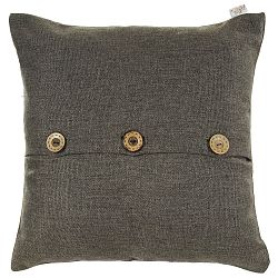 Šedý povlak na polštář s knoflíky Apolena, 43 x 43 cm