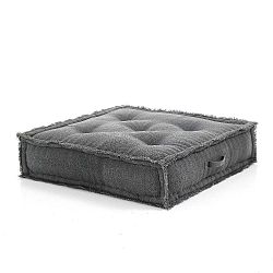 Šedý puf na sezení Oreste Luchetta Yantra Waffle, 80 x 80 cm