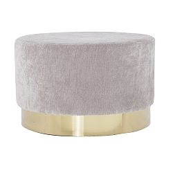 Šedý puf s podstavcem ve zlaté barvě Mauro Ferretti Goldy