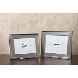 Šedý rámeček na fotografii Styler London, 40 x 50 cm