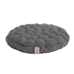 Šedý sedací polštářek s masážními míčky Linda Vrňáková Bloom, ⌀ 65 cm