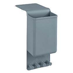 Šedý silikonový závěsný organizér s háčky Wenko Ampio Single