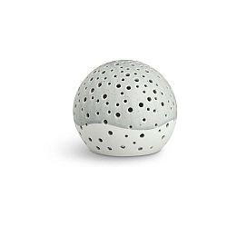 Šedý vánoční svícen z kostního porcelánu Kähler Design Nobili, ⌀ 12 cm