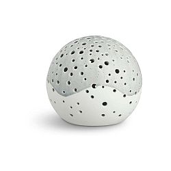 Šedý vánoční svícen z kostního porcelánu Kähler Design Nobili, ⌀ 14 cm