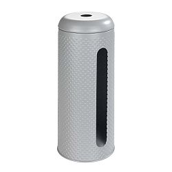 Šedý zásobník z nerezové oceli na toaletní papír Wenko Punto