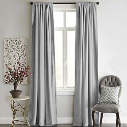 Šedý závěs Home De Bleu Blackout Curtain, 140 x 240 cm