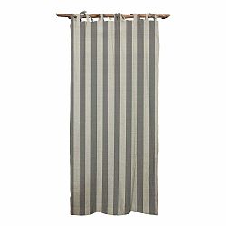 Šedý závěs Really Nice Things Cortina Hogar Grey Stripes