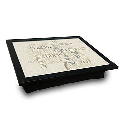 Servírovací tác s polštářem na spodní straně Coffee, 36 x 46 cm