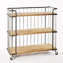 Servírovací třípatrový stolek s deskami z jedlového dřeva Simla Rock