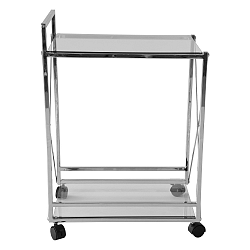 Servírovací vozík v barvě chromu RGE Cross, výška 81 cm