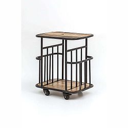 Servírovací vozík z mangového dřeva s kovovou konstrukcí WOOX LIVING Industrial