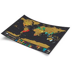 Seškrabávací mapa světa Luckies of London Travel Deluxe