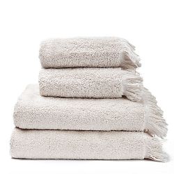 Set 2 krémových bavlněných ručníků a 2 osušek Casa Di Bassi Bath